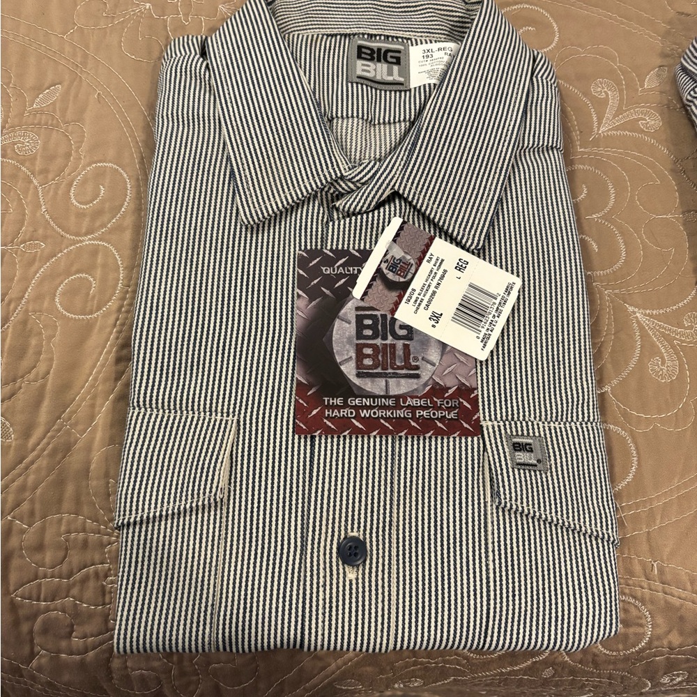 Big Bill Men's Striped Button Down Shirt
